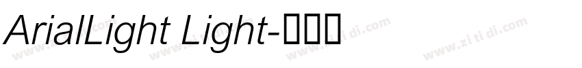 ArialLight Light字体转换